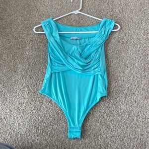 Blue/mint bodysuit